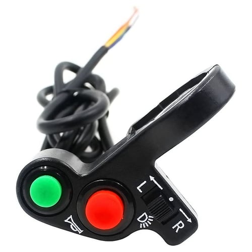 3 in 1 E-bike Handlebar Horn Turn Switch Button for Motorcycle Electric Scooter 