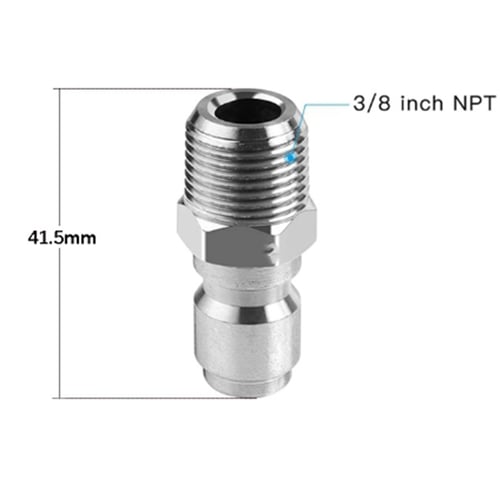 Set of Stainless Steel 3/8" Male Female Quick Release Connector 4500-7500PSI 
