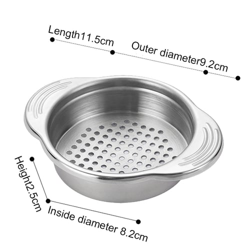 Stainless Steel Food Can Strainer Sieve Tuna Press Hot Remover Lid Drainer