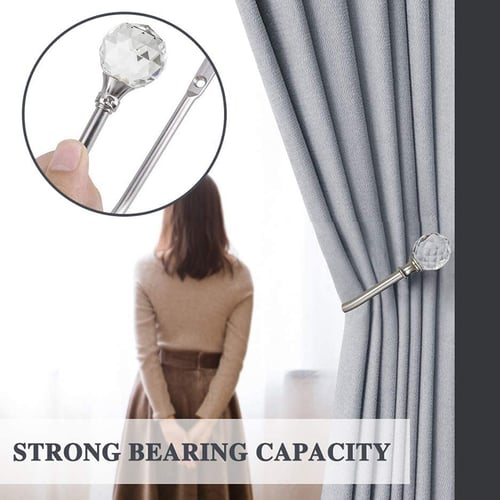 Metal U-shaped Curtain Holdback Hook Wall Hook for Voile Tulle Drapes Black 