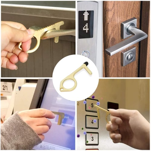 6pcs No Press Door Opener With Stylus Function Touchless Keychain Tool For Outdoor Public Door Handle Touchscreen Button Buy 6pcs No Press Door Opener With Stylus Function Touchless Keychain Tool For Outdoor Public