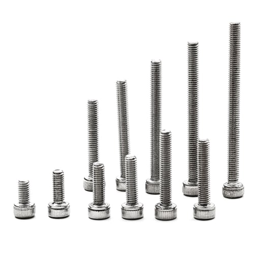 Stainless Steel Hex Head Socket Screws and Nuts Assortment with 2 Hex Keys 440pcs M3 Stainless Steel Screws Nuts Washers Assortment Kit