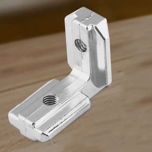 10Pcs T-slot L Shape Aluminum Brace Corner Joint Right Angle Shelf Bracket 