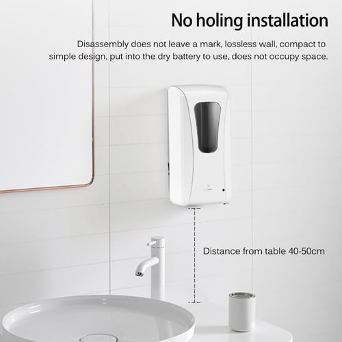 1000ML Automatic Hand Disinfection Dispenser Alcohol Spray Wall Mounted Bathroom 