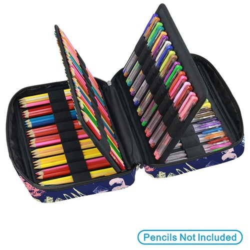 Large Capacity Pencil Case Holder Bag Makeup Storage 150Slot Organizer Pouch 