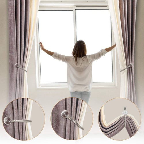 2pcs Household Drapery Curtain Holdbacks Tieback Hooks Window Decoration 