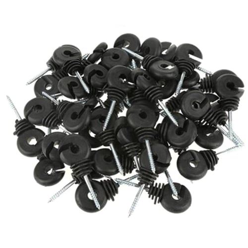 100pcs/Set Electric Fence Ring Insulator Fence Screw Ring Insulator Accessories 