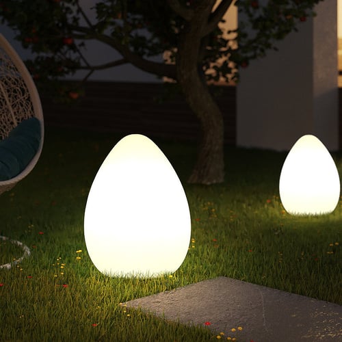Led Garden Light Outdoor Waterproof Egg, Waterproof Floor Lamp