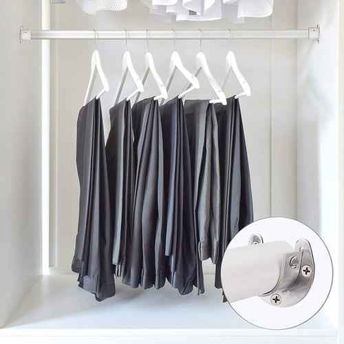 4 Pcs Stainless Steel Hanging Rod, Can You Use A Curtain Rod To Hang Clothes