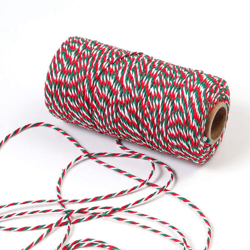 3 Rolls Cotton Twine String 984 Feet Christmas Twine Bakers Twine Natural Jut... 