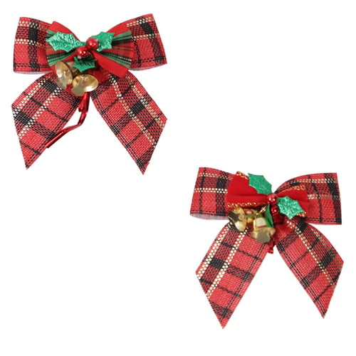 Hessian Jute tie on bows 6" wide Christmas tree bows gifts etc 