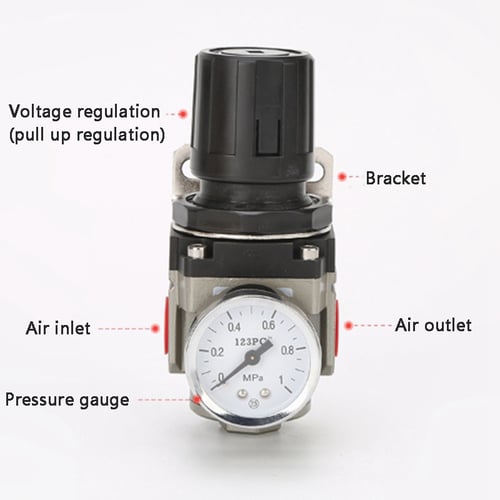 Pneumatic Air Treatment Filter Regulator Mini 0-1MPa Pressure Gauge Compressor 