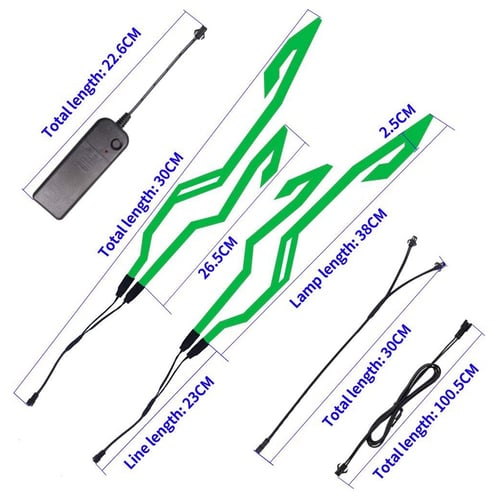 4in1 Signal EL Light Strip for Motorcycle Night Driving Bicycle Green 