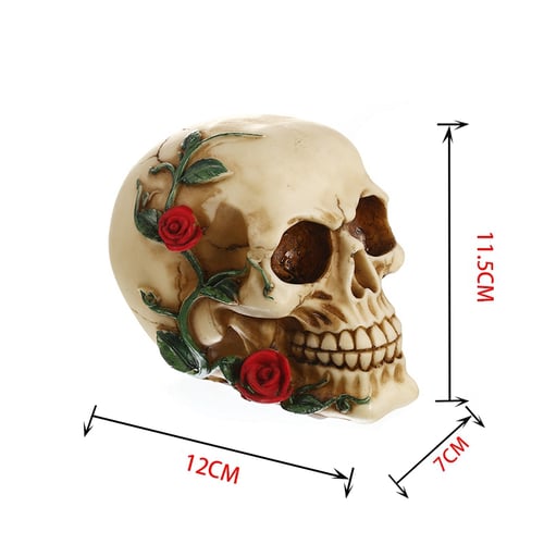 New Skull Head Gothic Figure Ornament Art Gifts Figurine Decor best  Gift 12cm 