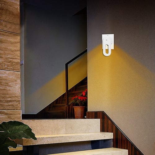 LED Night Light Auto Light Sensor Control  Bedroom Night Light Wall Lamp Plug In 