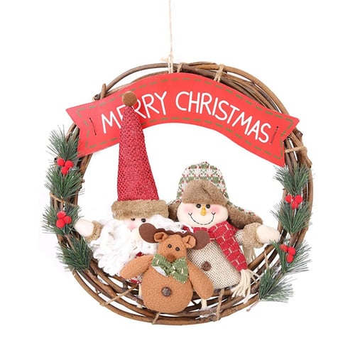 Christmas Front Door Hanging Decor Snowman Wall Signs Xmas Themed Birthday Event 