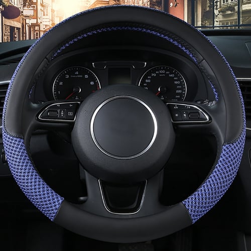 Universal 15 inch Microfiber Steering Wheel Cover,Warm in Winter,Cool in Summer,with Nice Package 