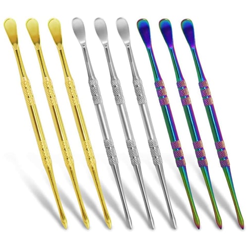 Wax Soap Clay Carving Tool stainless steel spoon double-sided Rainbow neo chrome 