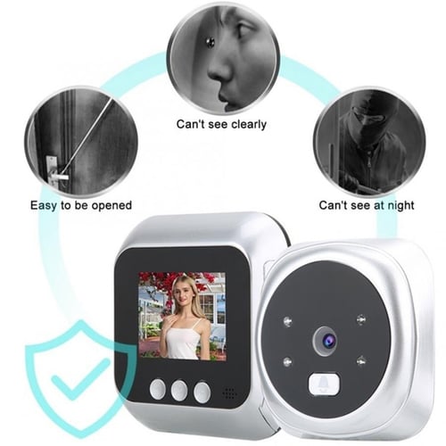 Video Doorbell Easy to Use Digital Door Viewer for Home Security 3 in 720P HD Smart Screen Display Doorbell with Night Vision