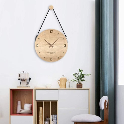 12" Non-Ticking Quartz Battery Operated Round Wall Clock Mute Living Room Decor 