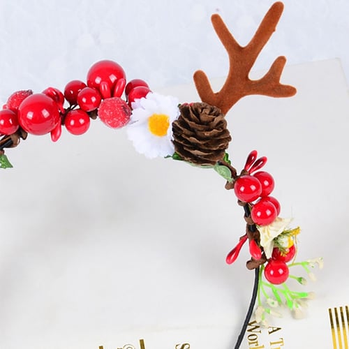 1 Pcs Christmas Reindeer Antlers Headband Hair Clips Hoop Girl Beauty Headdress S Reviews Zoodmall