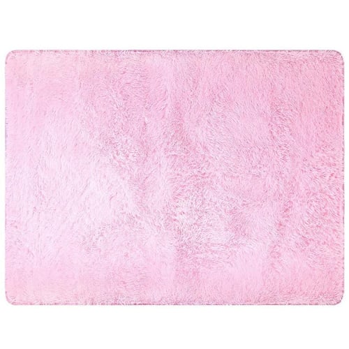 Super Soft Modern Shag Area Rugs Fluffy Living Room Carpet Comfy Bedroom Pink 
