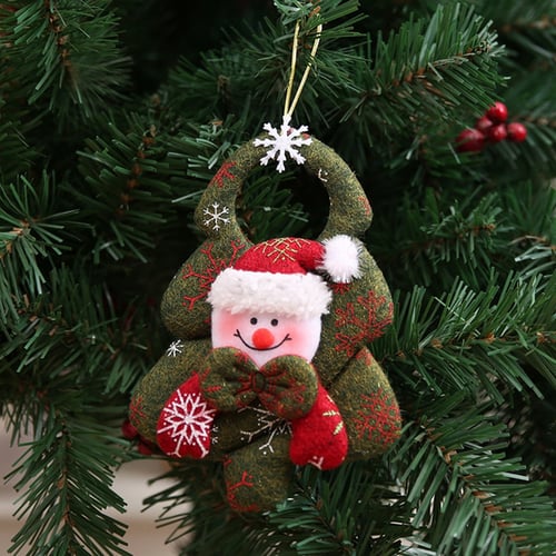 1/4pcs Christmas Cute Doll Santa Claus Ornaments Xmas Tree Hanging Decoration 