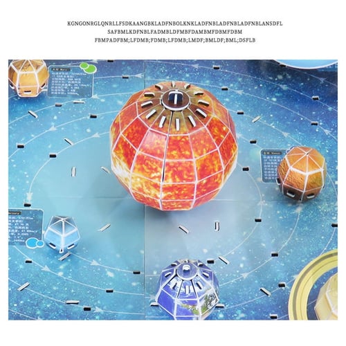 3D Solar System Puzzle Set Planet Board Game 3D Paper DIY Jigsaw Learning 146Pcs 