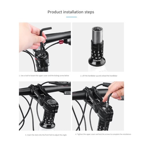 Adjustable Stem Extender Bicycle MTB Riser Adapter Replacement Handlebar Parts
