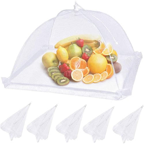 6pk Pop-Up Outdoor Food Cover Umbrella 17” Mesh Tent Protectors Bugs BBQ Picnics 