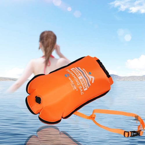 High Visibility Open Water Swim Buoy Pool Safety Float for Kayaking Paddling 