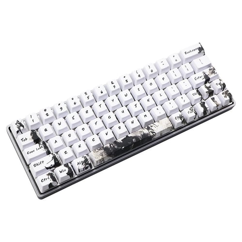 Lopbinte Dye-Subbed PBT Keycap 71 Keys Profile Mechanical Keyboard Keycap Set for MX Switches GK61 GK64 Dz60 Keyboard Keycaps 