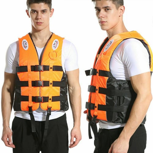 Polyester Adult Life Jacket Swimming Boating Drifte Ski Foam Vest+Whistle . 