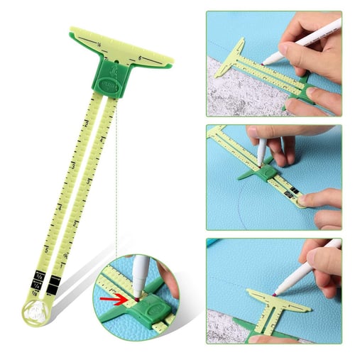 5in1 Sliding Gauge Measuring Sewing Tool Home & Hobby Craft Supplies