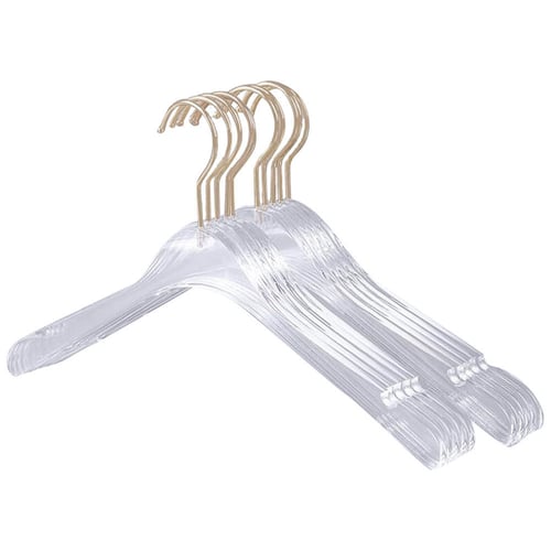 10PCS Acrylic Child Pants Hangers Transparent Clothing Hangers Adult Pants Rack 