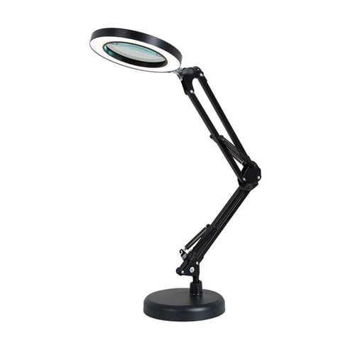 Magnifying Magnifier Glass LED Desk Lamp With Light Stand Clamp For Repair Read 