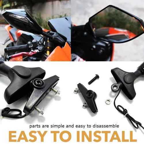 8mm/10mm Motorcycle Integrated Led Lights Turn Signal Side Mirror for Honda Yamaha Kawasaki Suzuki 8mm/10mm Motorcycle Integrated Led Lights Turn Signal Side Mirror for Honda Yamaha Kawasaki Suzuki