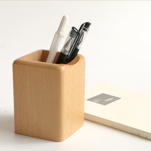 Pencil Pen Holder Stationery Desk Container Desktop Storage Box Organizer Office