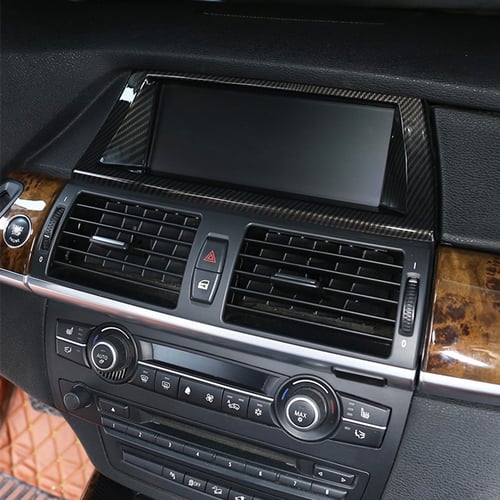 For BMW E70 E71 X5 X6 08-13 Carbon Fiber Console GPS Navigation & Air Vent Cover For BMW E70 E71 X5 X6 08-13 Carbon Fiber Console GPS Navigation & Air Vent Cover