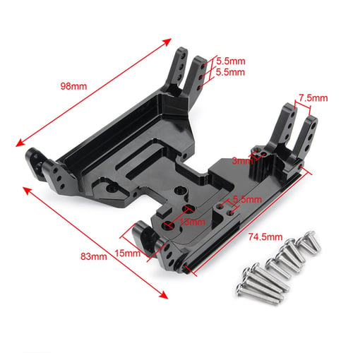 Facibom Metal Bottom Plate Gearbox Bottom Base Mount Middle Skid Plate for 1/10 RC Crawler Axial Capra 1.9 UTB AXI03004 Parts