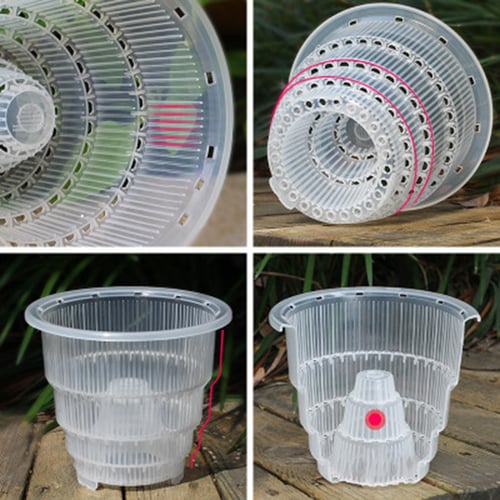 Mesh Pot Plastic Clear Orchid Flower Container Planter Home Gardening Decoration 