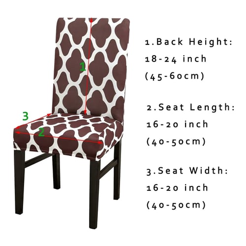 Stretch Removable Washable Dining Room, Dining Room Chairs 50cm Seat Height