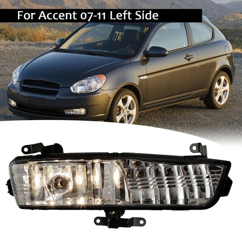 Fits 07-11 Hyundai Accent Fog Lights Clear Lens Pair Lamps Wiring Kit+Switch