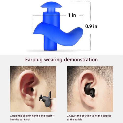 5Pairs Swimming Earplugs Waterproof Reusable Silicone for Kids and Adults 