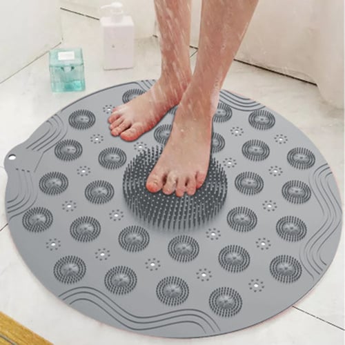 Round Bathroom Anti-Slip Mat Bath Shower Massage Foot Pad Toilet Rugs Mat with Suction Cup Household Bath Doormat image 8 - Zoodmall