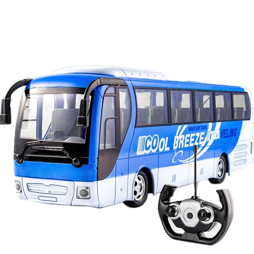 High Simulate 2.4GHz Remote Control Bus Model RC Car LED Light Children Toy Gift 