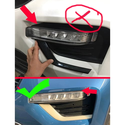 Carbon Fiber REAR FOG LIGHT LAMP BUMPER COVER TRIM 2PCS For Ford Explorer 2020