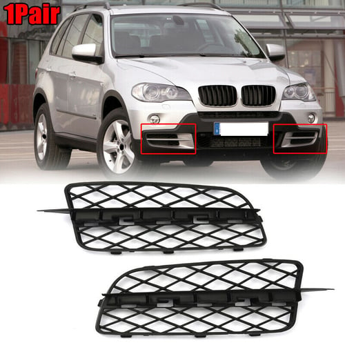 Car Fog Light Trims Front Bumper Lower Grille Fog Cover Fit For BMW X5 E70 07-10