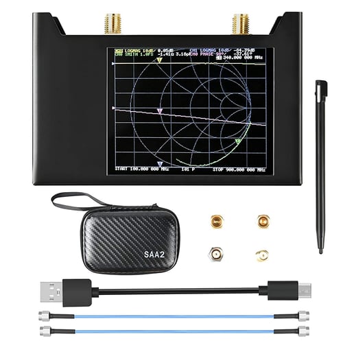 Nanovna Vector Network Analyzer 50KHz-3GHz HF VHF UHF Antenna Analyzer Measuring S Parameters Smith Chart with 2.8 Inch LCD Delay Phase Voltage Standing Wave Ratio 