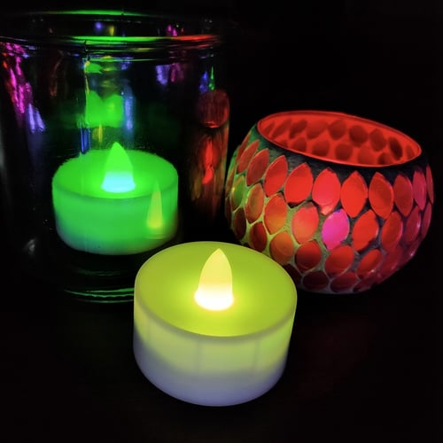 6 PCS Battery Operated LED Flameless Candles with Remote Flameless Votives Drips 